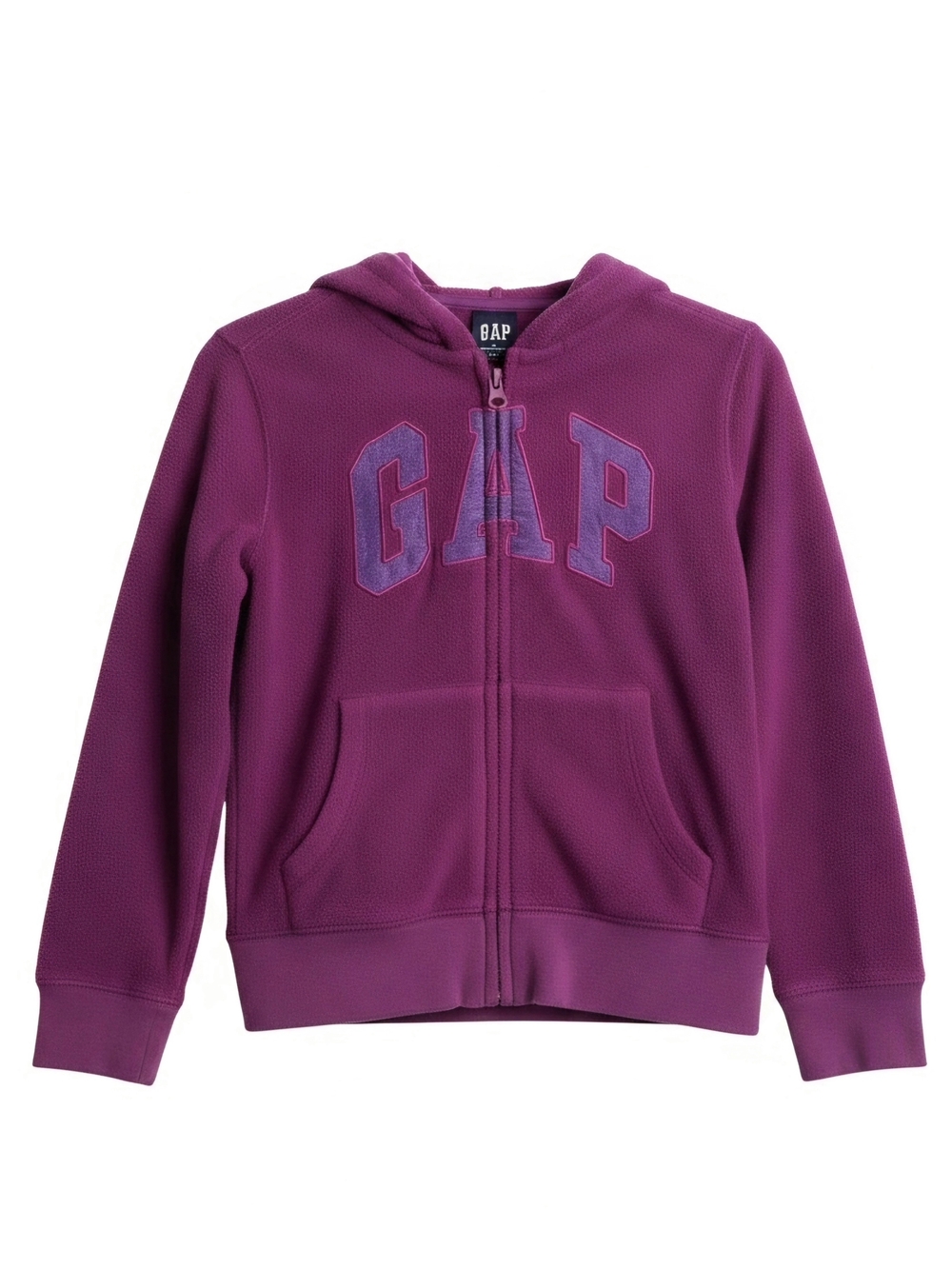 GAP Kids Magenta Zip-Up Hoodie with Logo